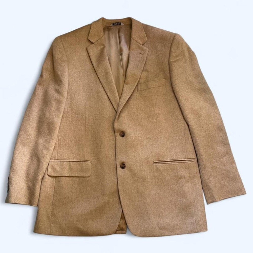 Vintage tan camel hair blazer size XL by W. H. Belk